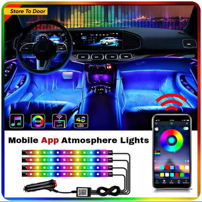 Car&Bikes RGB Atmosphere Light,  Foot Light - 4 pcs