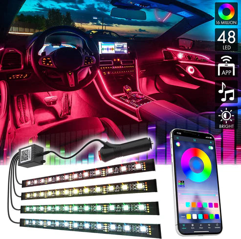 12V RGB LED Atmosphere Ambient Light Kit Flexible Waterproof Neon